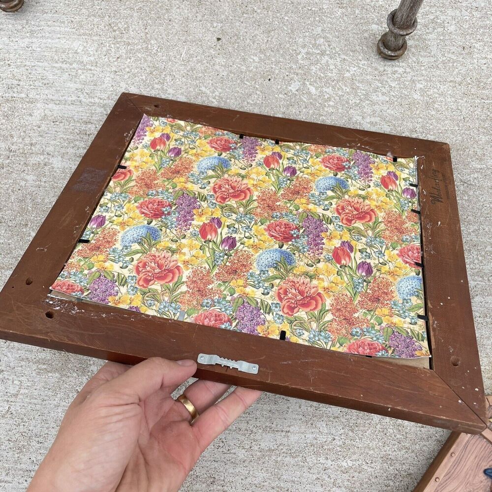 VTG Framed Hand Cross Stitched Needlepoint “Home is Where The Heart Is” 13x15 LN - Picture 4 of 4